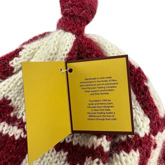 Peruvian Trading Co Maryland Flag Design Hat Made In Peru Acrylic Perika OS NWT - Picture 6 of 9